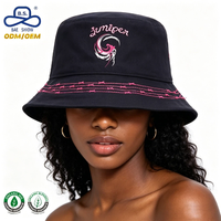 Usine certifiée BSCI GRS, impression personnalisée du logo, chapeau bob rose élégant et tendance, ajustable, pour unisexe