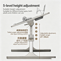 Table de chevet minimaliste pliable et réglable en hauteur, idéale pour le travail et les études
