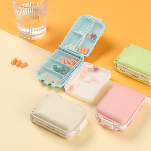 Mini boîte de rangement de <span class=keywords><strong>bijoux</strong></span> organisateur de médicaments en plastique voyage Portable petit carré quotidien Mini 7 compartiments - Product Image 4