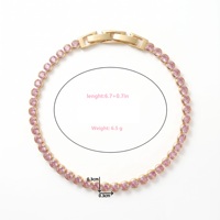 Bracelet tennis polyvalent style bonbon arc-en-ciel, très populaire sur TikTok et Instagram ; Dernière collection disponible, qualité supérieure