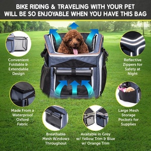 Sac à dos extensible 6 en 1 pour animaux de compagnie, <span class=keywords><strong>panier</strong></span> de vélo pliable pour <span class=keywords><strong>chien</strong></span> avec matériaux en <span class=keywords><strong>plastique</strong></span> Oxford, sac à bandoulière pour siège de voiture pour <span class=keywords><strong>chien</strong></span> - Product Image 5