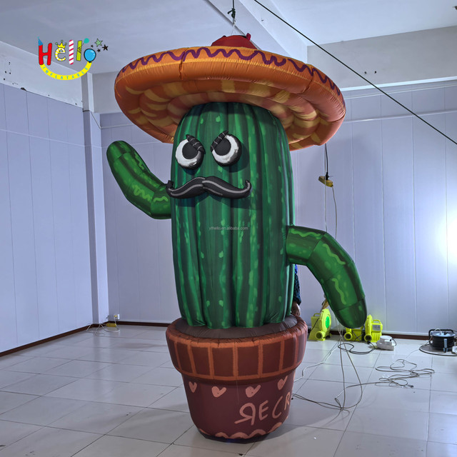 Best Sale Inflatable Cactus High Giant Inflatable Cartoon Cactus for Advertising Street Decoration