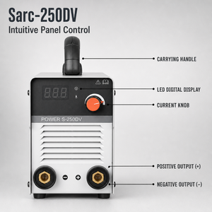 Poste à souder numérique DC à électrode, double tension 110V/220V, portable, machine à souder MMA <span class=keywords><strong>Sarc</strong></span> 250DV, poste à souder numérique DC à électrode - Product Image 3