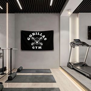 Tapiz Decorativo Gorillas GYM de 3x5 pies para Habitación, Dormitorio Universitario, Sala de Estar - Product Image 4