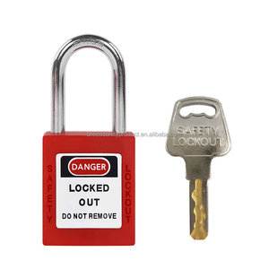 <span class=keywords><strong>Lucchetto</strong></span> LOTO con grillo in acciaio temprato <span class=keywords><strong>e</strong></span> corpo in nylon colorato, con chiavi a cuneo unificato o diverse, 1 <span class=keywords><strong>chiave</strong></span> - Product Image 1