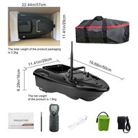 Perahu Pancing Sonar Bait GPS 80 Titik Penentuan Posisi Baterai Lemah Tanpa Sinyal Kembali Otomatis 500m Kontrol Jarak Jauh Kapasitas Muatan 1.5kg