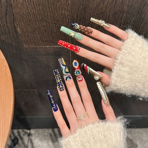 <span class=keywords><strong>Uñas</strong></span> Postizas 3D Metálicas, Acrílicas, de Alta Calidad, Hechas a Mano, Venta al Por Mayor - Product Image 3