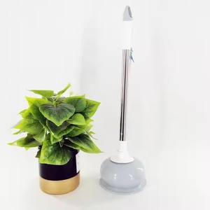 Plongeur de toilette gris flexible avec dispositif d'<span class=keywords><strong>aspiration</strong></span> en caoutchouc et en acier inoxydable tuyau d'égout drague - Product Image 1