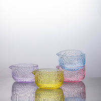Ensemble de thé en verre avec bec verseur, bol à matcha, design de style japonais de la dynastie Song, résistant à la chaleur, de qualité alimentaire, écologique, avec logo personnalisé