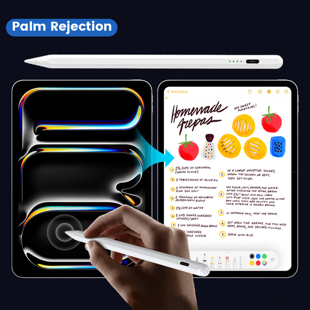 MEEPSS Metal for Pencil 2 & for Pen Stylus for iPad Air 4/Pro 11/12.9/10.5/10.2-Magnetic Attraction & Replaceable Nib