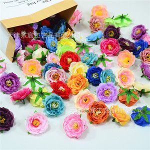 ดอกกุหลาบชาประดิษฐ์จาก Dongchen Crafts สำหรับตกแต่งงานแต่งงาน จัดดอกไม้ติดผนัง ของตกแต่งบ้าน - Product Image 4