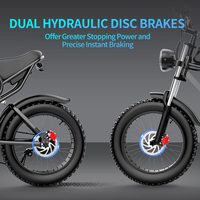 Bicicleta Eléctrica de Montaña Q20 MTB E Dirt Bike de 20 Pulgadas, 48V 20Ah, Neumáticos Anchos, Bicicleta Eléctrica Enduro, Bicicleta Híbrida Eléctrica Rápida para Ciudad, para Adultos