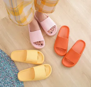 Badezimmer Zuhause rutsch feste Flops-Frauen-Sandalen Mode weiche Sohle EVA-Hausschuhe für drinnen