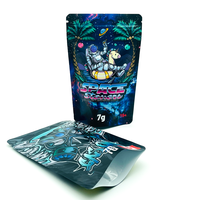 Sacs Mylar personnalisés imprimés avec fermeture éclair, résistants aux enfants, mats, anti-humidité, pour emballage d'écouteurs (1g, 3.5g, 7g, 14g, 28g)