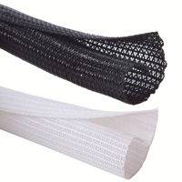 XZH-032 Gaine tressée auto-extensible en PET pour câbles électriques, tube de protection en maille tressée