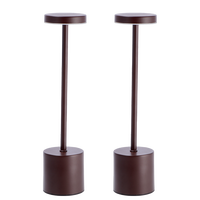 IP54 lampu meja tanpa kabel portabel, lampu meja LED Modern 5000mAh dapat diisi ulang 3 WARNA peredupan Stepless UNTUK RESTORAN