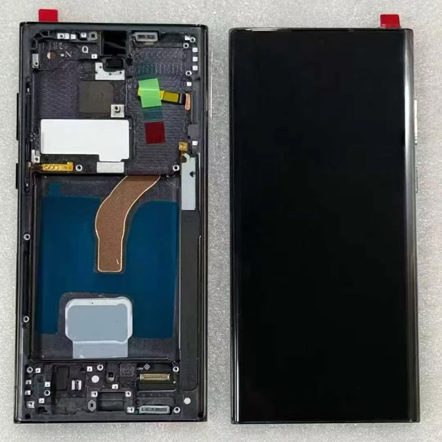 For Sansung S22 Ultra 6.8 with Frame oled Screen Display Replacement 1 Year  Warranty