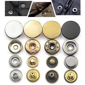 Wholesale Good Quality Custom Logo For Clothing Accessories Alloy Brass Press Magnetic Colorful Metal Snap Buttons