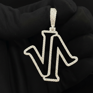 Pendentif Hip Hop pour Homme en Alliage Plaqué Or, Style Bling Diamant Givré Lourd - Product Image 1