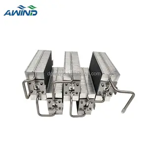 air cooled liquid cooling 4 channel radiator 2kw 20kw stainless steel heat exchanger 360mm water cooler finned fin for tubular