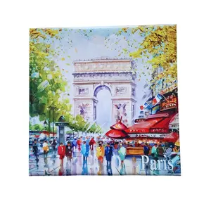 French Arc de Triomphe magnete per frigo 8x8CM in stile Design moderno formato foglio di medie dimensioni collezione di adesivi magnetici memorabile