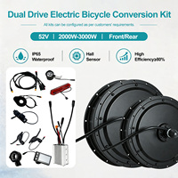 Kits de conversion de vélo électrique 52V 2000W 3000W avec moteur à moyeu de roue 26 pouces 20/27.5/28/29/700C pour vélos électriques et trottinettes électriques