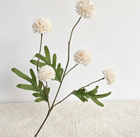 Fleurs de chrysanthème en soie faites à la main, design moderne, accessoires de décoration pour mariage et jardin, longue durée, toucher naturel