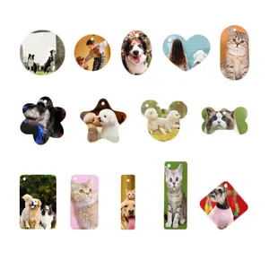 Benutzer definierte gemalte Design auf Haustier Sublimation Erkennungs marken Rohlinge Anpassen Aluminium legierung Tier Themen Dogtag Chain