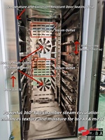 Four à convection électrique sans hotte à 10 plateaux avec système de filtration des fumées sans conduit pour boulangerie commerciale, restaurant, café, hôtel, cuisine