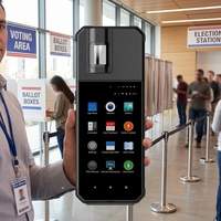 Terminal portatif biométrique V11 avec lecteur d'empreintes digitales Android 12