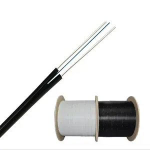 FTTH Indoor Optical Fiber Drop Cable Single More G657A1 LSZH Drop Fiber Optic Cable FRP 5mm 2 Core Fiber Cable Bulk 1 Core Wolon