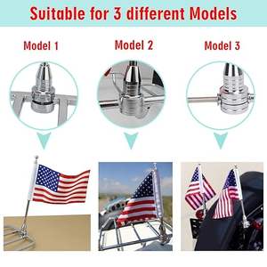 Yüksek kalite özelleştirilmiş çift taraflı ülke Polyester montaj tutucu motosiklet bayrağı - Product Image 4