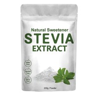 Édulcorant naturel alternatif au sucre, extrait de feuilles vertes de Stevia, poudre instantanée 200g, OEM, marque privée, sans sucre ni calories