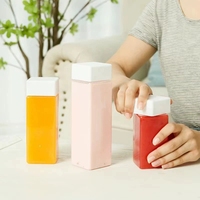 Bouteille en plastique carrée PET portable de 350 ml et 500 ml avec impression sérigraphique pour jus de fruits, champagne, soda et boissons énergisantes