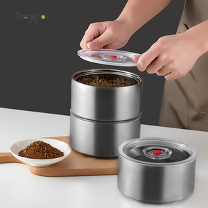 Thankhot dapat digunakan kembali dinding ganda 304 baja nirkarat wadah penyimpanan makanan mengatur & mengatur wadah segel vakum daging sembuh - Product Image 6