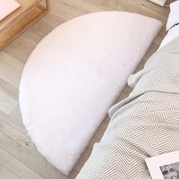 Tapis en fourrure blanc moelleux de luxe 0240 pour chambre et salon, idéal sous le sapin de Noël