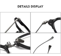 Lunettes de vue de haute qualité, marque de luxe Hetexate, monture en titane pour homme, lunettes optiques bleues pour femme