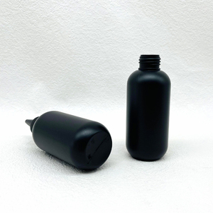 Stock d'usine Bouteilles HDPE noires bon marché 250ML 150ML Bouteille à presser ronde noire Bouteilles chimiques de monomère <span class=keywords><strong>liquide</strong></span> acrylique d'acétone - Product Image 2