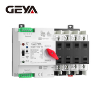 Commutateurs de transfert automatique (ATS) modulaires Wi-Fi GEYA W2R-WIFI sur rail DIN, type PC, triphasés 4P, double alimentation