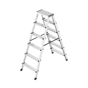 Industrial EN131/EN14183 Double Side Aluminum Ladder 2-6 Step Foldable Staircase Plegable Escaleras Ladder