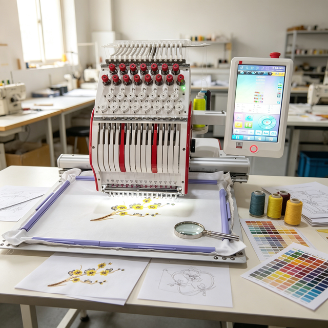 High Speed Computer Embroidery Machine with 360x510mm Capacity for Bulk T Shirt Orders