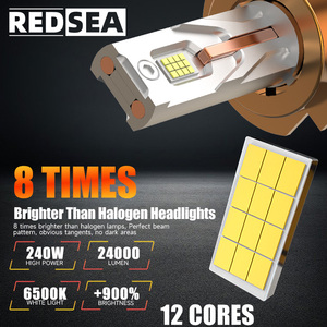 Redsea R47 240W 24000lm <span class=keywords><strong>LED</strong></span> Tự Động Đèn Pha Bóng Đèn 4 Coopper Ống 12V 24V Luces <span class=keywords><strong>LED</strong></span> Xe H7 <span class=keywords><strong>Canbus</strong></span> H1 H4 H11 <span class=keywords><strong>9005</strong></span> 9006 Đèn <span class=keywords><strong>LED</strong></span> - Product Image 2