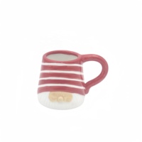 Regalos creativos de Navidad, tazas de café y leche de dolomita pesada de cerámica blanca y roja para uso en fiestas