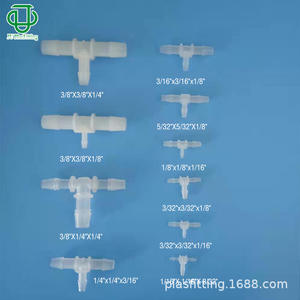 Conector en T de Plástico JU 3/8x3/8x1/4 3/8x3/8x1/8 3/8x1/4x1/4 1/4x1/4x3/16 Conexión de Manguera Médica - Product Image 1