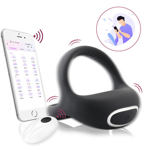Kabelloser Wiederaufladbarer Penisring-Vibrator aus Silikon, Sexspielzeug für Erwachsene, Klitorisstimulator, Vibrierender <span class=keywords><strong>Ring</strong></span> für doppelte Lust für Frauen und Männer - Product Image 2
