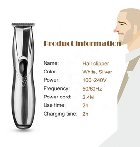 D8 professionnel électrique <span class=keywords><strong>cheveux</strong></span> pour tondeuse nouvellement conçu 110-240V USB blanc argent Machine de découpe pour maison hôtel tondeuse à <span class=keywords><strong>cheveux</strong></span> - Product Image 4