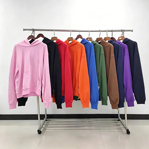 Sudadera con Capucha de Invierno de Algodón Grueso de Alta Calidad, Corte Holgado, Estampado Floral Abstracto en 3D con Efecto Espuma, Bolsillo Tipo Canguro - Product Image 3