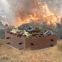 Nouveaux jouets de construction de scène de guerre de Battlefield Wars, zone de base de simulation de la Seconde Guerre mondiale, accessoires de scène militaires MOC pour enfants