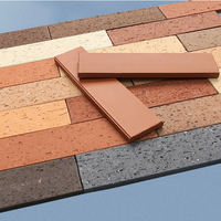Brique de parement extérieur en argile naturelle à surface lisse et aspect vieilli, facile à remplacer et à installer