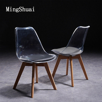Chaises de salle à manger haut de gamme pour le printemps et l'automne, chaises fantômes en acrylique populaires et bon marché pour enfants, chaise de coiffeuse transparente
